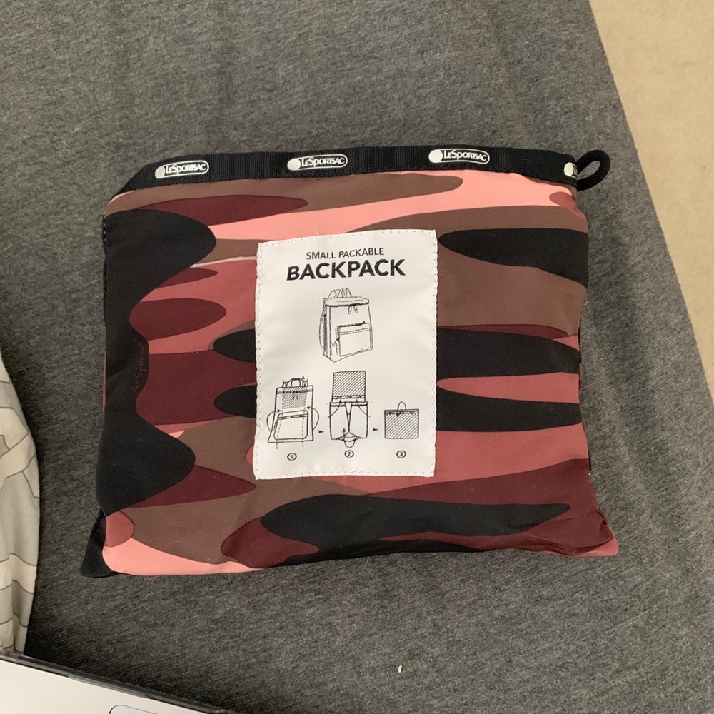 2 PCS Pink Cami Backpack and Crossbody LeSportsac